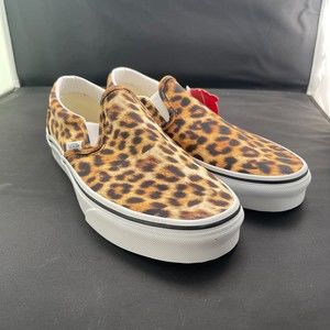 New Women's Vans Slip On Leopard Print Size 7.5